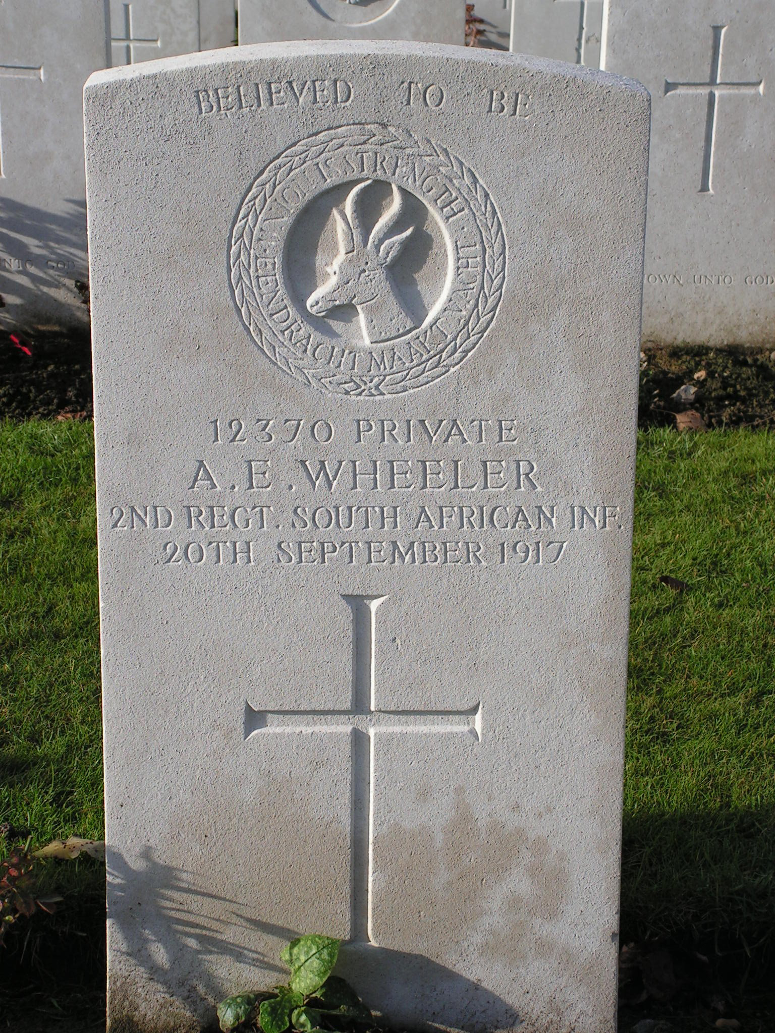 Photo from /search/photos/Belgium/Zonnebeke, West-Vlaanderen/TYNE COT CEMETERY/TYNE COT CEMETERY_wheeler_ae.jpg